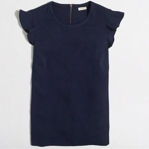 J. Crew Factory Flutter Sleeve Top 0 Preowned great condition career office blue